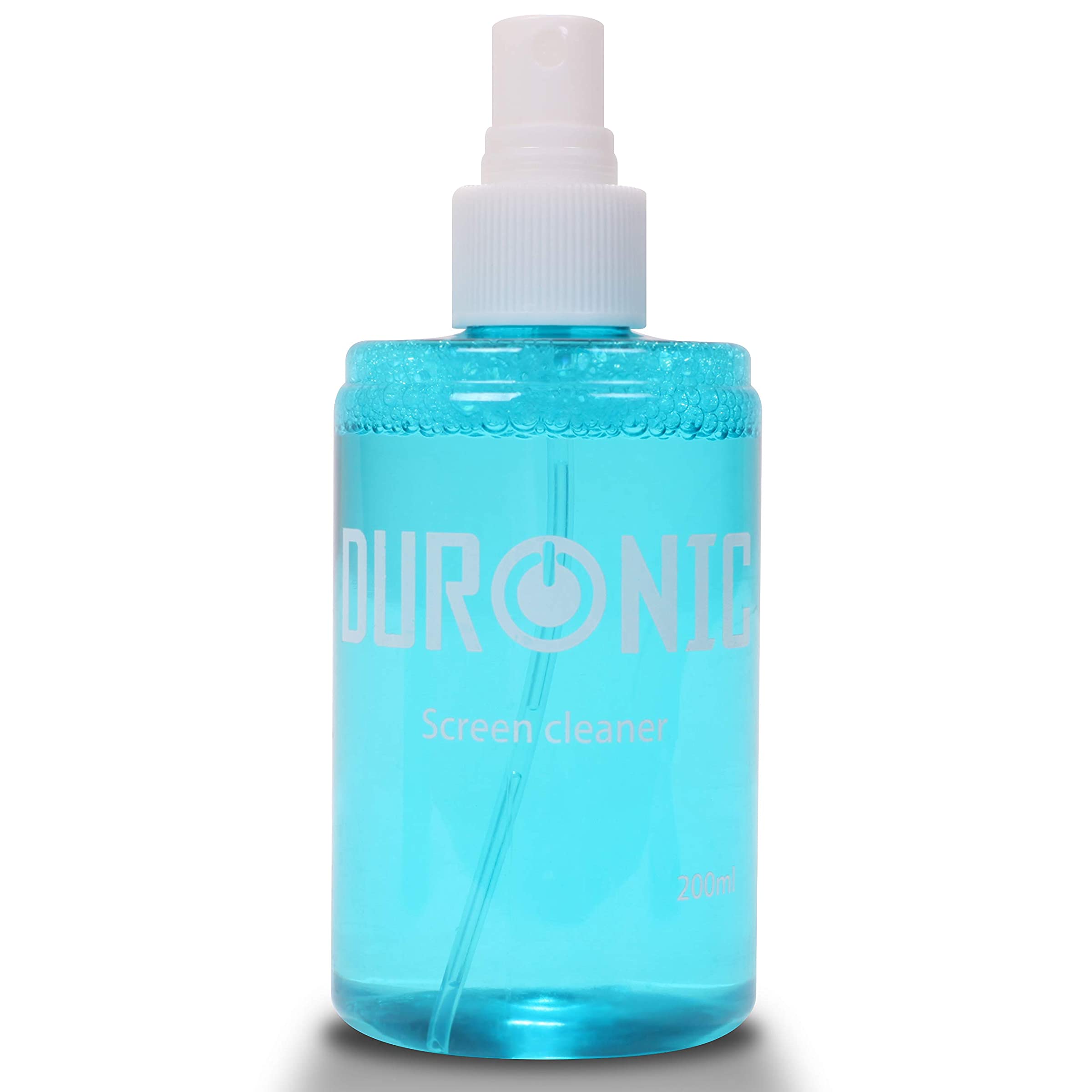 Duronic SCK101 Kit de Spray Limpiador de 200ml para Pantallas Cámaras Gafas + Paño de microfibras | LCD TFT LED Plasma OLED 4K TV iPad Smartphones | Kit de Espray y paño de Microfibra