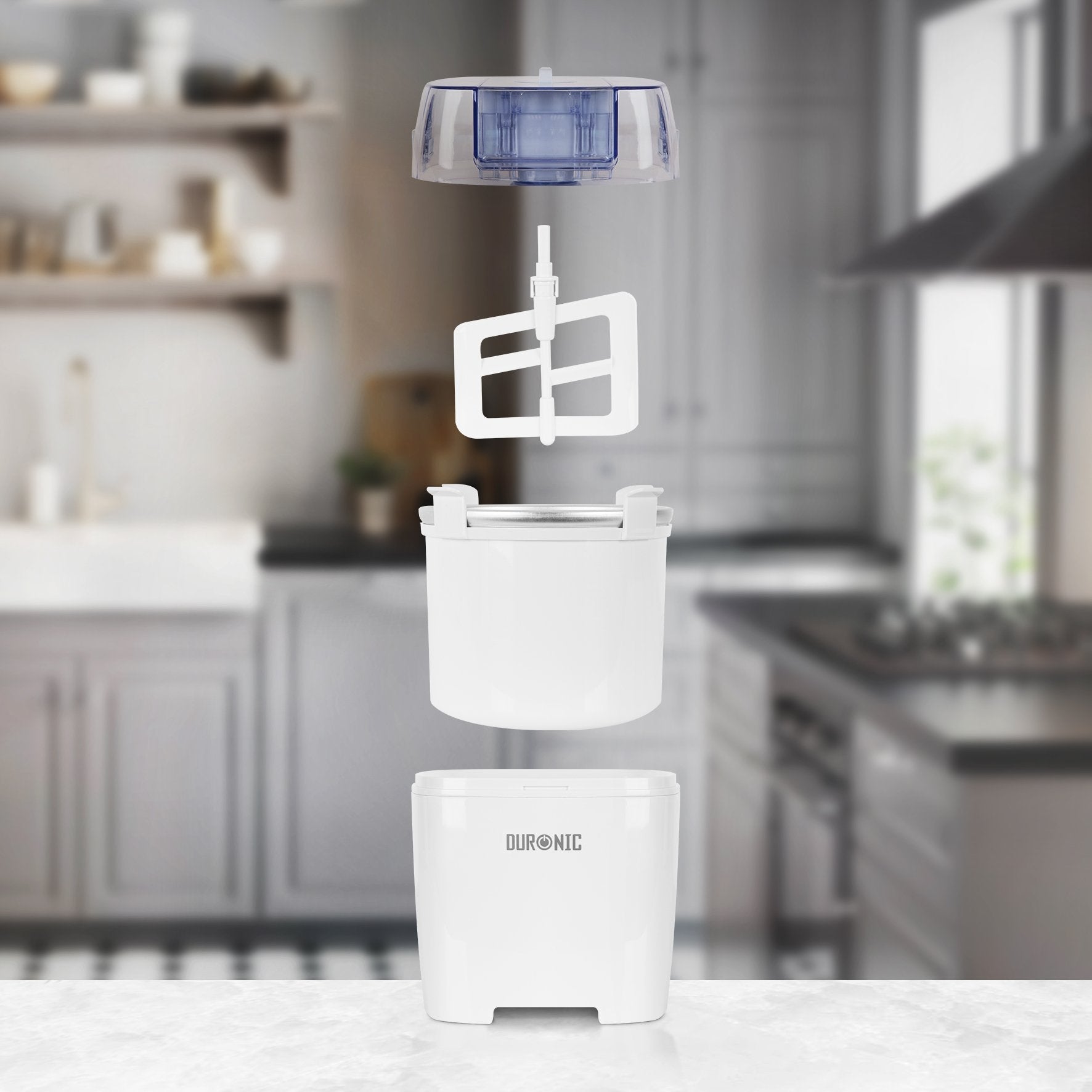 Duronic IM540 Heladera con bol de congelación de 1.5L para hacer helados en 15 a 30 min | Gran potencia | Incluye pala y accesorios | Desmontable y facil de limpiar | Helados caseros sorbete y yogur