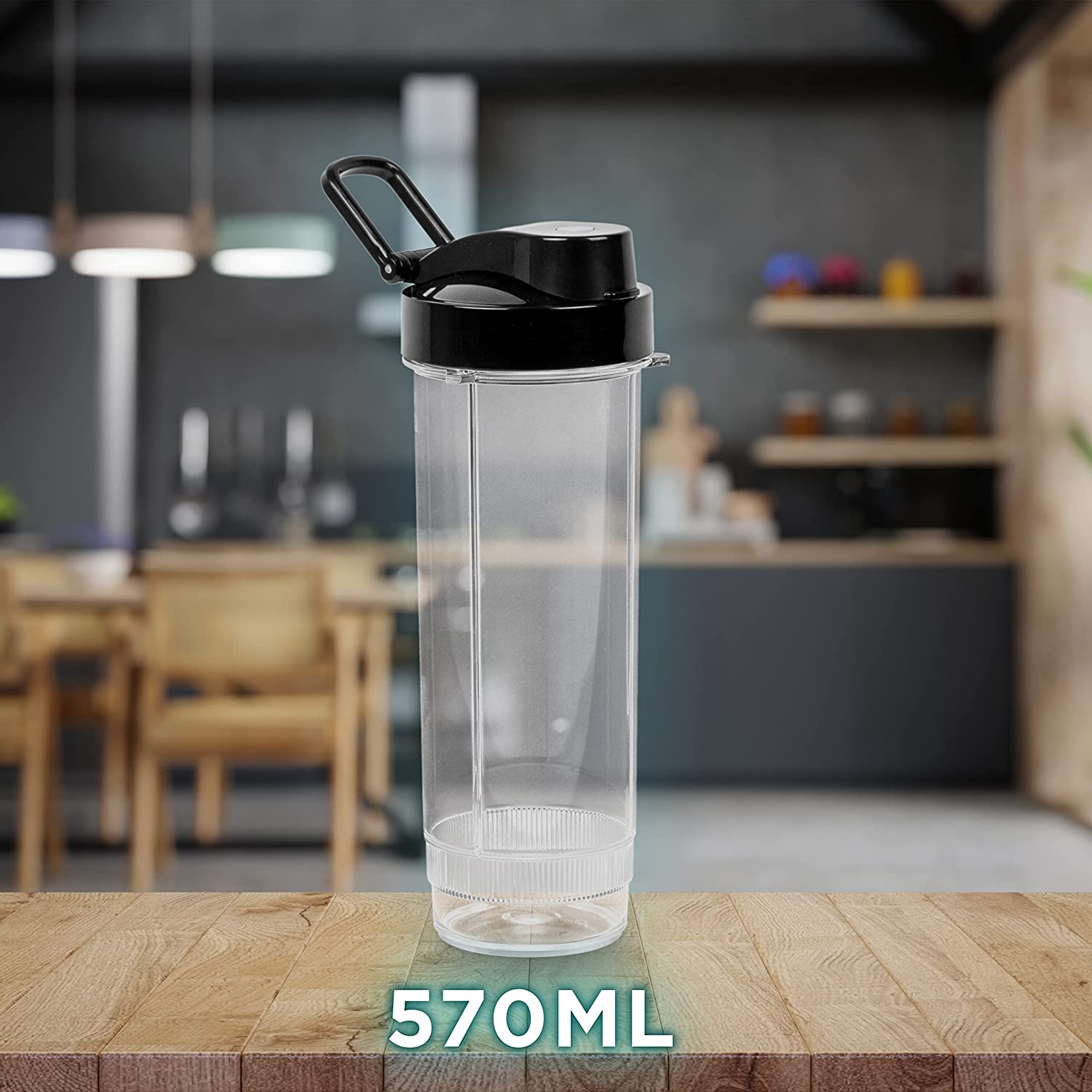 Duronic BL510 Mini Batidora de Vaso Individual 500W | 1 Botella 570ml y Tapa Antifugas | Cuchilla Inox | Batidora Eléctrica Personal | Licuadora Smoothies Batidos | Liquidificador portátil | BPA Free
