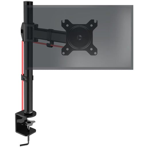 Duronic DM251X2 BK Brazo para Monitor de 13" a 27" de 8 Kg máx | Altura de 40cm Ajustable |Cabezal VESA 75 y 100 Giratorio e Inclinable -90°+35° | Brazo extensible 19cm | Soporte Ordenador TV LED LCD