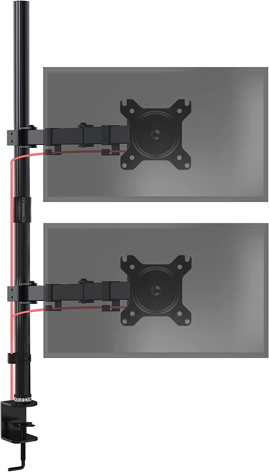 Duronic DMT152VX2 BK Brazo para Monitor | para 2 Pantallas de 13 a 32