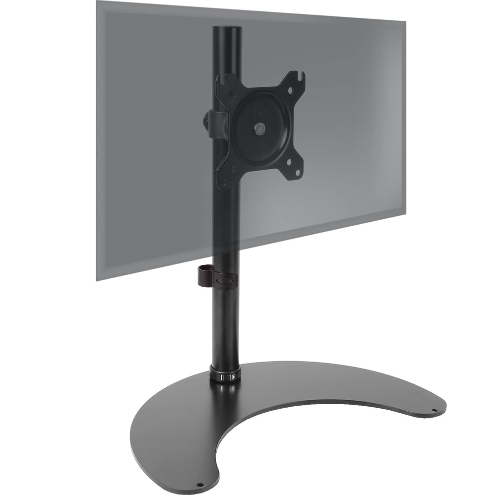 Duronic DM15D1 Brazo para Monitor de 13 a 32 " | Capacidad de 8 kg | Cabezal VESA 75 y 100 Giratorio 360 ° e Inclinable -15° +15°| Con Base Fija | Altura ajustable de 40 cm