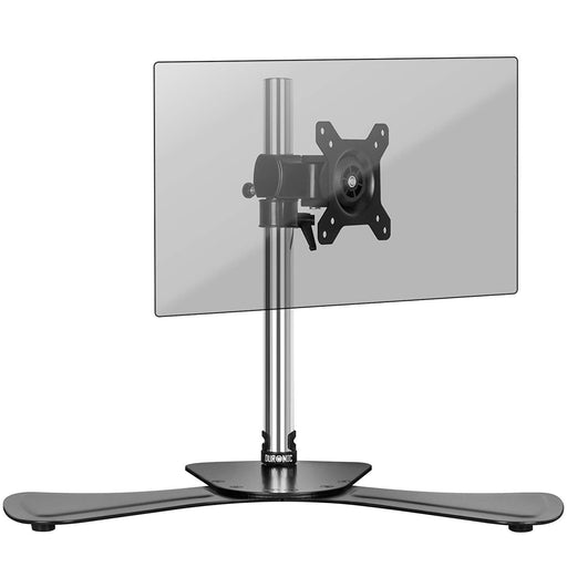 Duronic DM751 Brazo para Monitor de 15" a 27" y 8kg por Pantalla | Con Base Fija | Cabezal VESA 75 y 100 Giratorio e Inclinable ±15° | Altura Ajustable de 40cm | Brazo de 10cm rotativo 180º