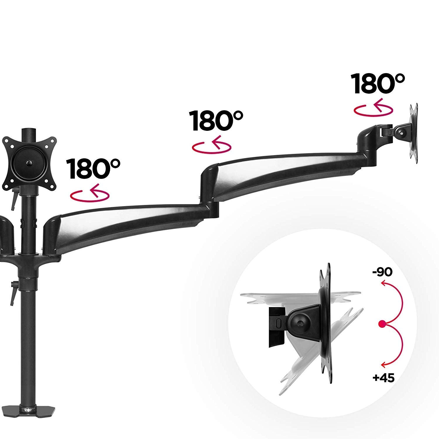 Duronic DM453 Brazo para Monitor triple de 13