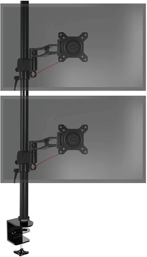 Duronic DM35V2X2 BK Brazo para Monitor para 2 Pantallas de 13 a 27