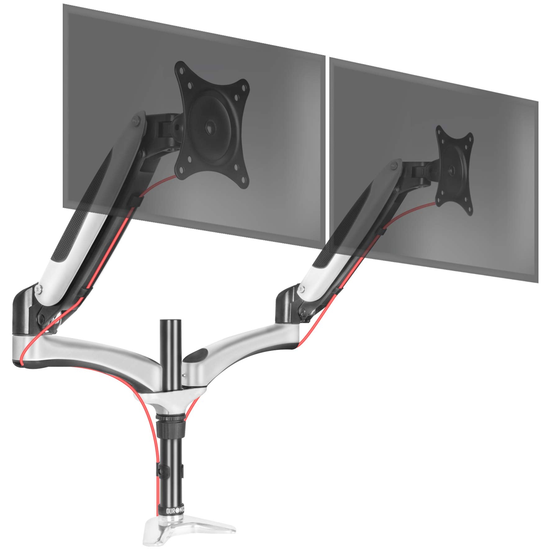 Duronic DM652 Brazo para Monitor doble 2 monitores de 15