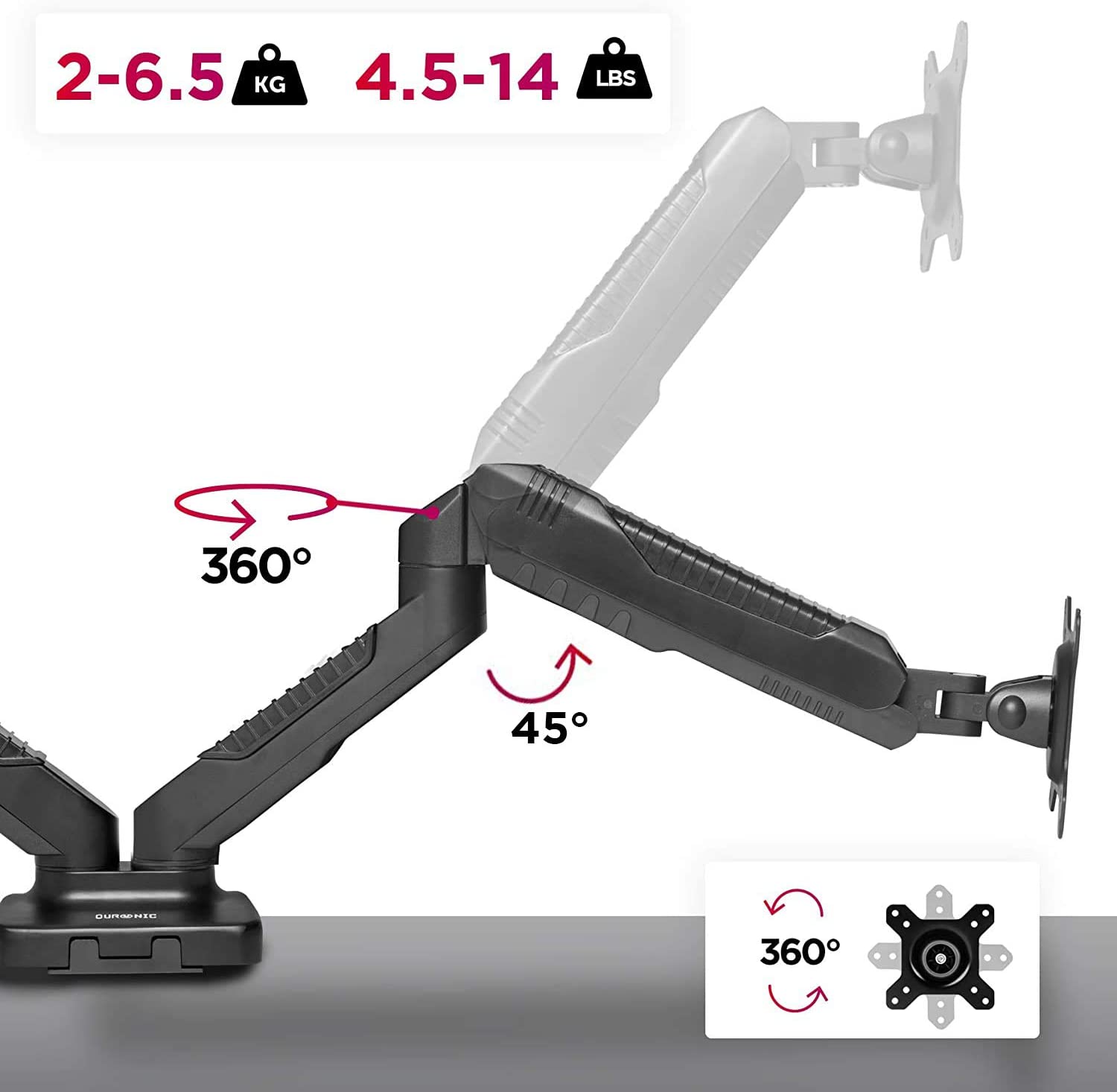 Duronic DMDC52 Brazo para Monitor de 15 y 27