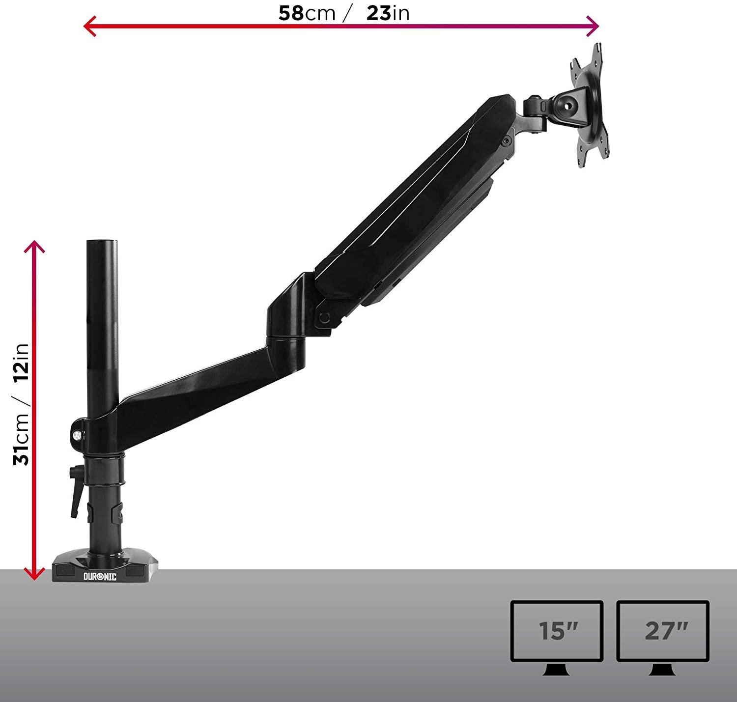 Duronic DMG51X2 Brazo para Monitor de 15 y 27