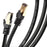 Duronic BK 3M CAT8 Cable de ethernet|Trenzado de los Pares Interno Y Conectores RJ45|Ancho de Banda de hasta 2GHz/2000MHz|Color Amarillo y Acabado Oro