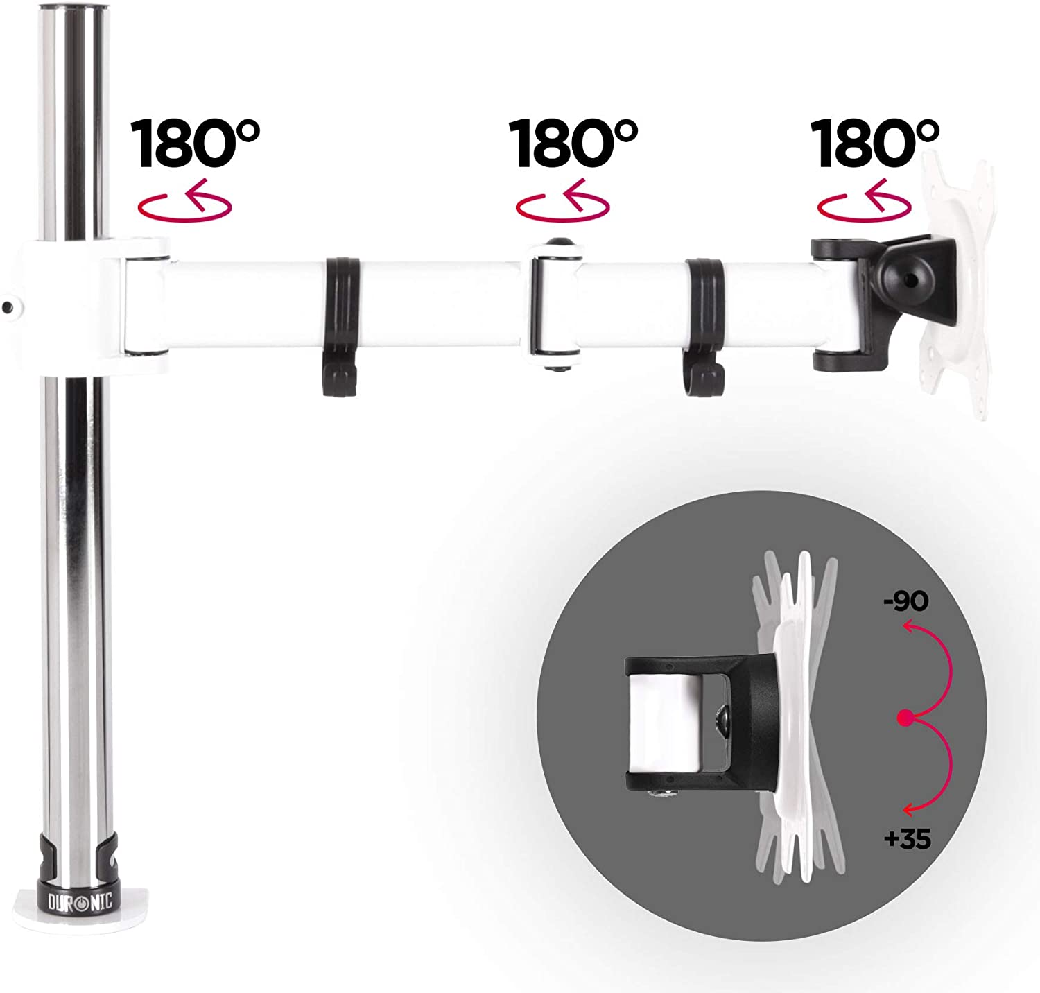 Duronic DM251X3 WE Brazo para Monitor de 13