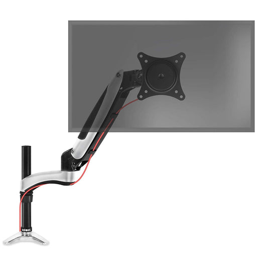 Duronic DM651X2 Brazo para Monitor 15 a 27" de Pared | Hasta 8 kg | Brazo de 58cm con Resorte de Gas | Cabezal VESA 75 y 100 Giratorio e Inclinable -90°+85°| Incluye placa para instalacion en pared