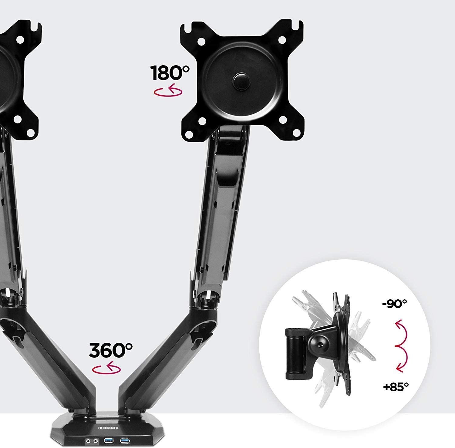 Duronic DMUSB5X2 Brazo para Monitor de 15