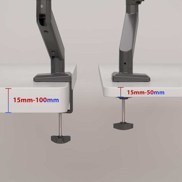 Duronic DM6A1 Brazo para Monitor de Ordenador Soporte para monitores de 13 a 32 Pulgadas VESA 75 100 Carga máxima 9 kg Rotación de 360° Brazo con Resorte de Gas