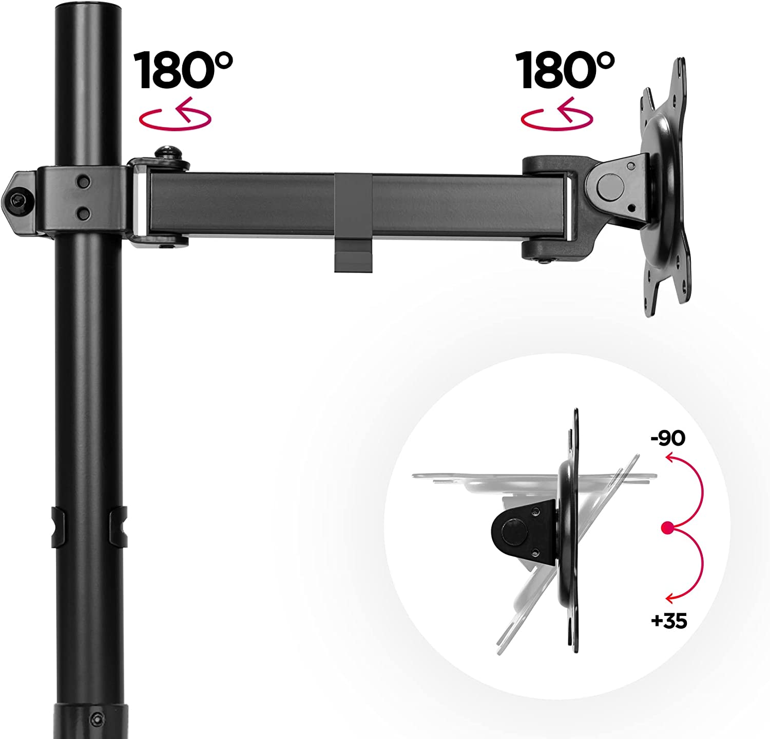 Duronic DMT151X2 BK Brazo para Monitor | para Pantalla de 13 a 32