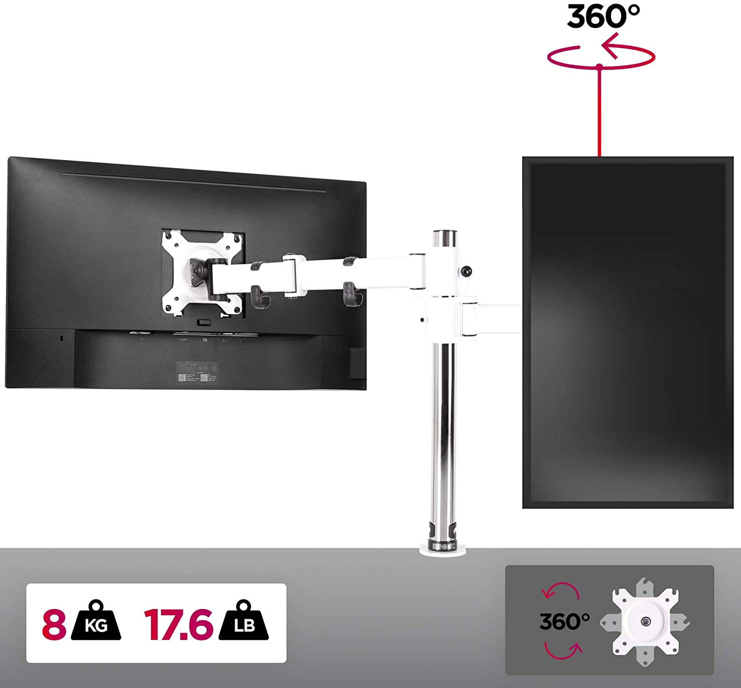 Duronic DM251X3 WE Brazo para Monitor de 13