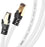 Duronic WE 0.5M CAT8 Cable de ethernet|Trenzado de los Pares Interno Y Conectores RJ45|Ancho de Banda de hasta 2GHz/2000MHz|Color Amarillo y Acabado Oro