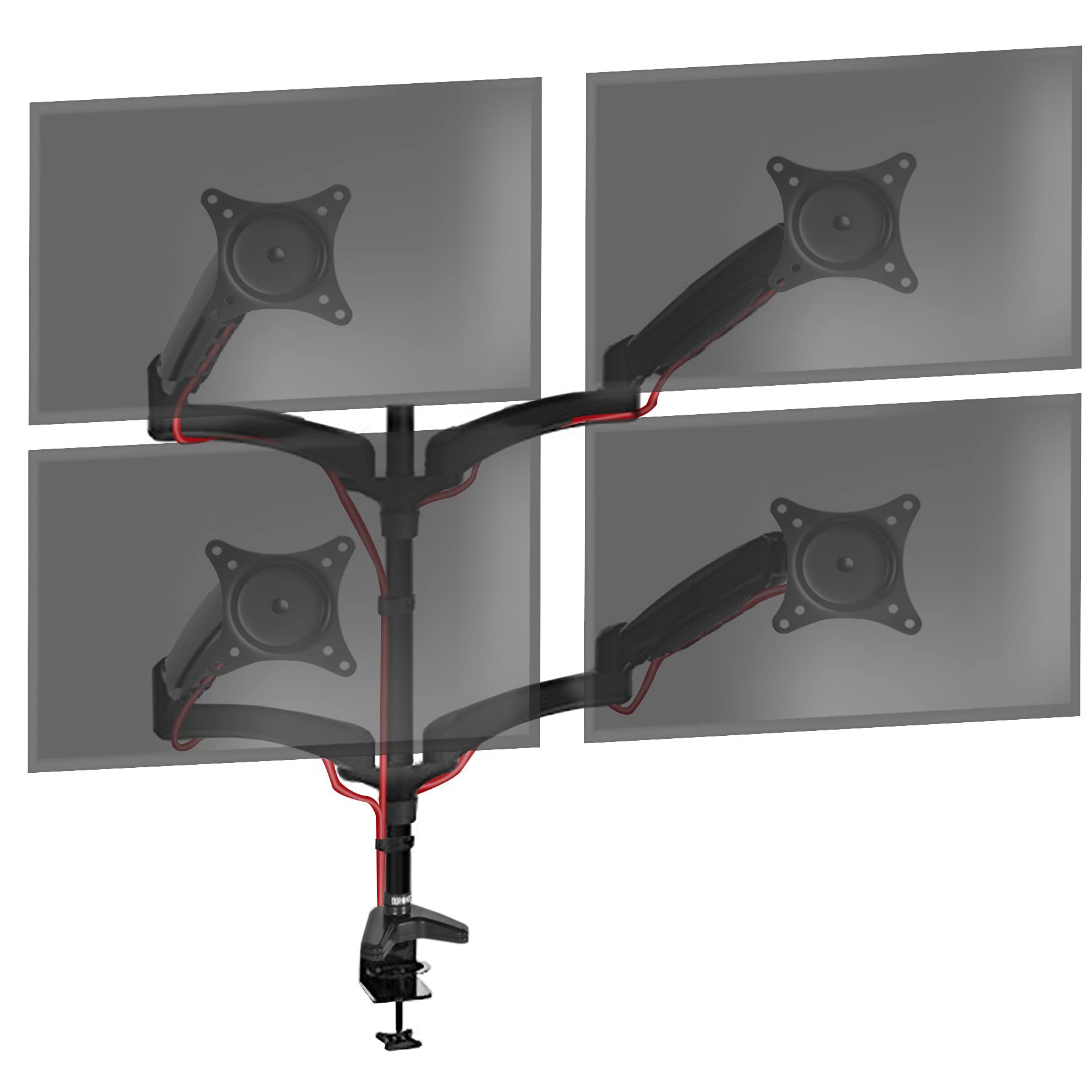 Duronic DM554 Brazo para Monitor para 4 pantallas 15