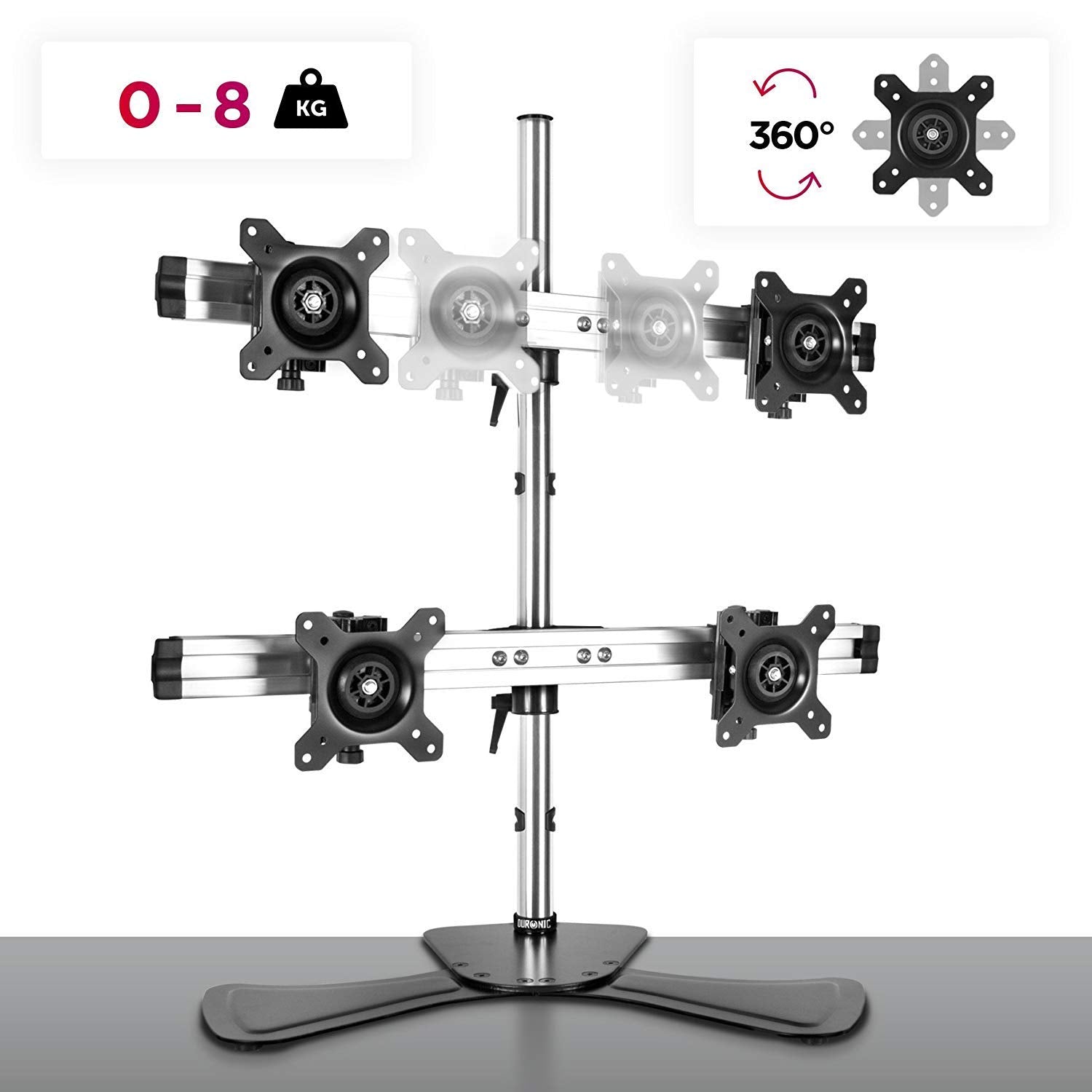 Duronic DM754 Brazo para Monitor para 4 pantallas de 15