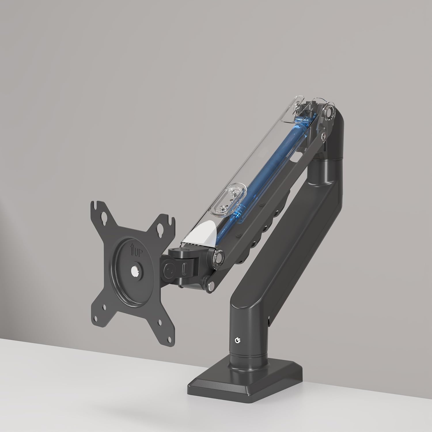 Duronic DM6A1 Brazo para Monitor de Ordenador Soporte para monitores de 13 a 32 Pulgadas VESA 75 100 Carga máxima 9 kg Rotación de 360° Brazo con Resorte de Gas