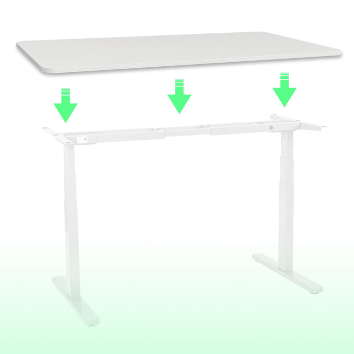 Duronic TT157 WE Tablero para escritorio | Superficie de tabla de 150 cm x 70 cm | Compatible solo con la gama de escritorios Duronic TM para crear estaciones de trabajo ergonómicas | Blanco