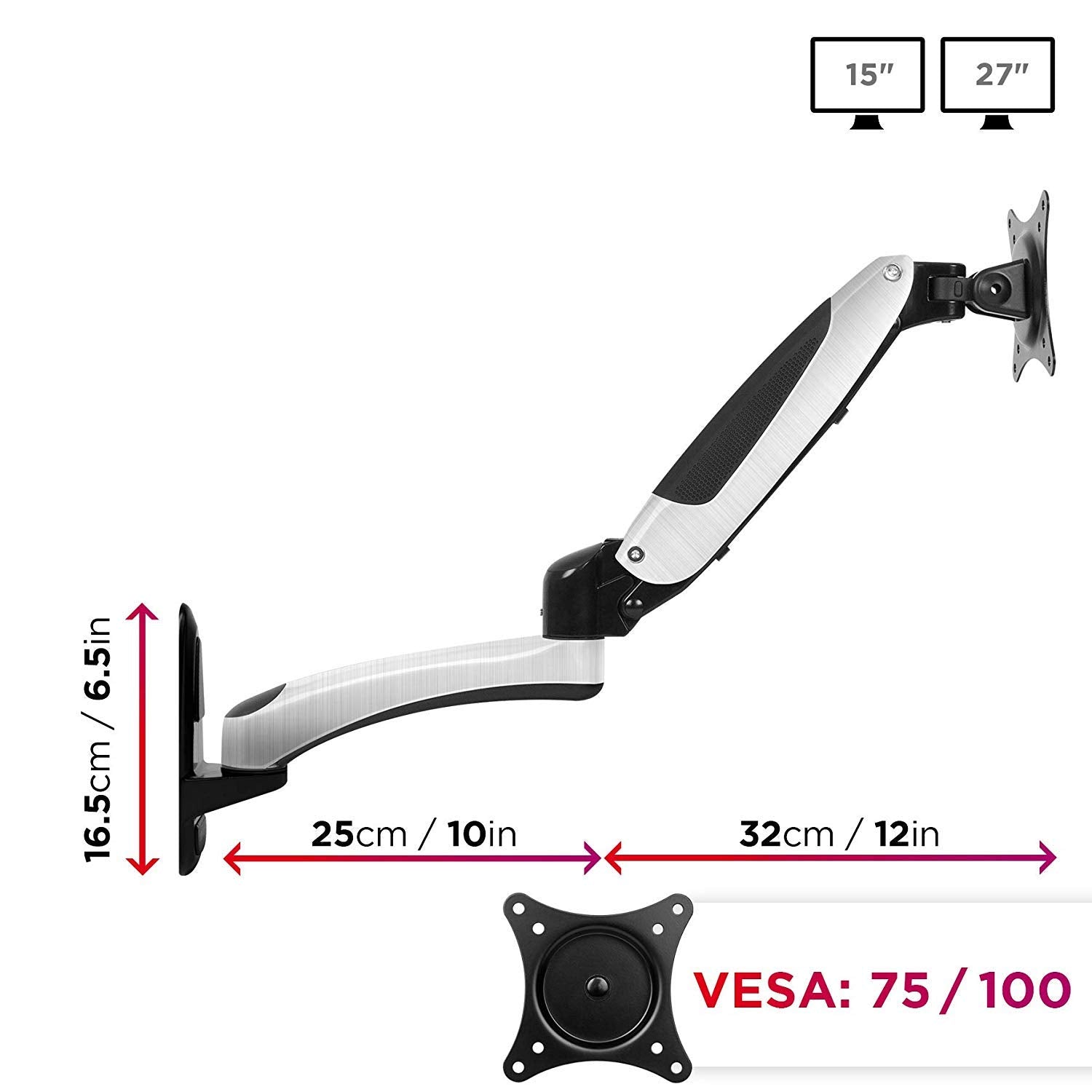 Duronic DM65W1X2 Brazo para Monitor 15 a 27