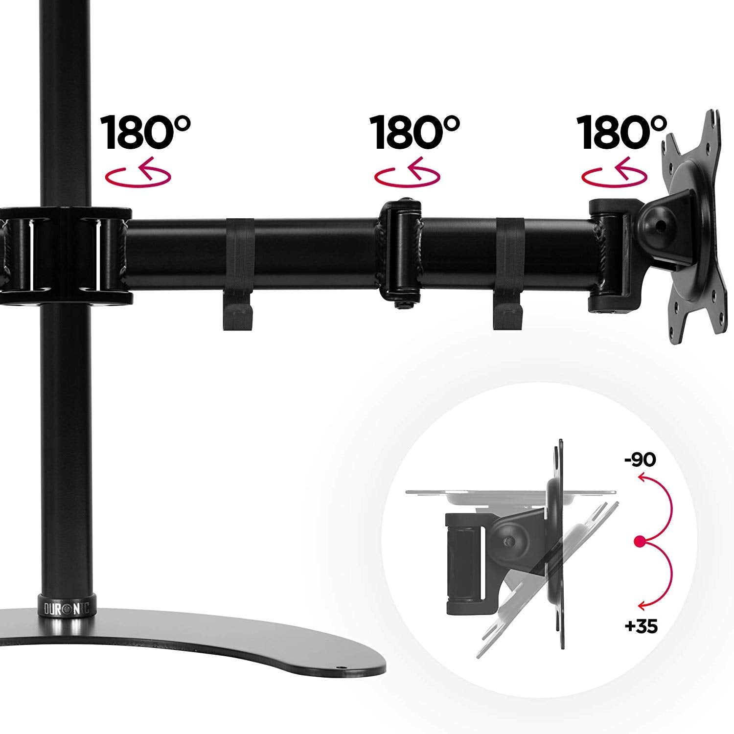 Duronic DM25D2 BK Brazo para Monitor de 13