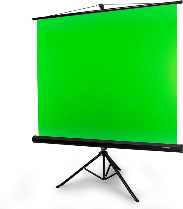 Duronic TPS13 GN Pantalla de proyector con fondo verde o croma sobre Trípode | 150 x 130 cm | Set para grabar Videos Crear Contenido Efectos Especiales Estudio de Filmación | Fácil Apertura y Cierre