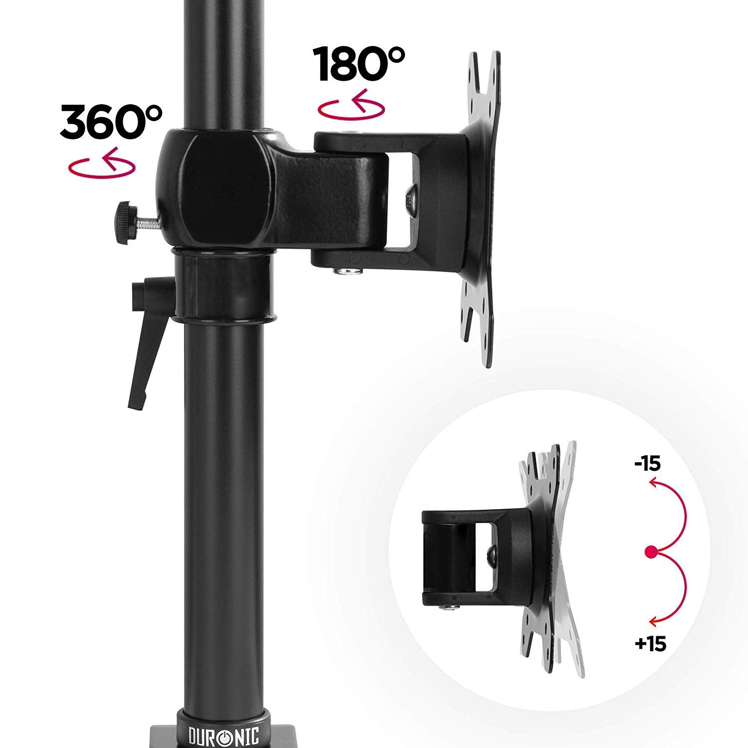 Duronic DM35V2X1 BK Brazo para Monitor doble 2 pantallas de 13 a 27