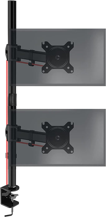 Duronic DMT252VX1 BK Brazo para Monitor de 13" a 32" de 8Kg máximo | Cabezal VESA 75 y 100 Giratorio e Inclinable -90°+ 35°| Altura Ajustable 100 cm |Brazo Extensible | Soporte TV LED LCD