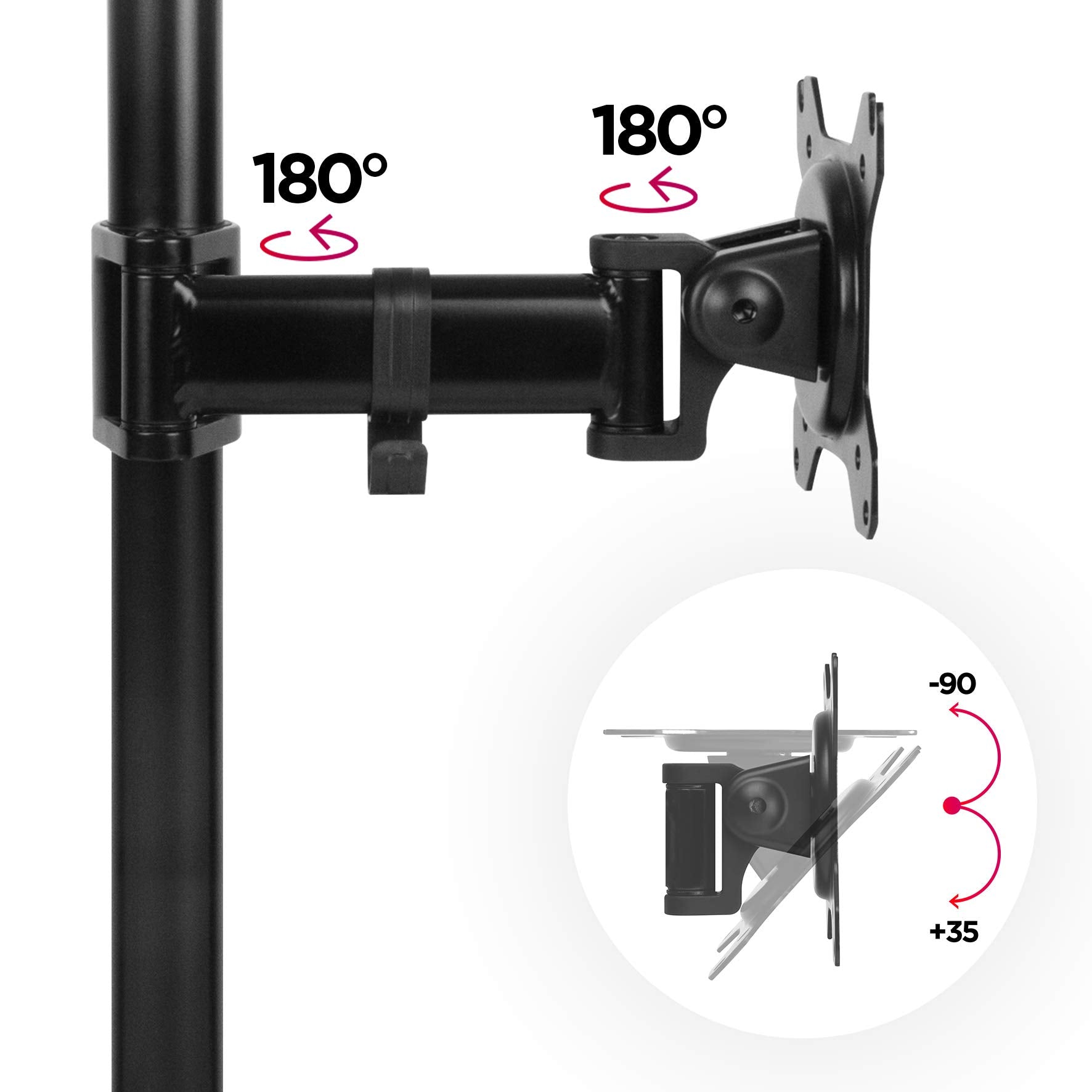 Duronic DM251X2 BK Brazo para Monitor de 13