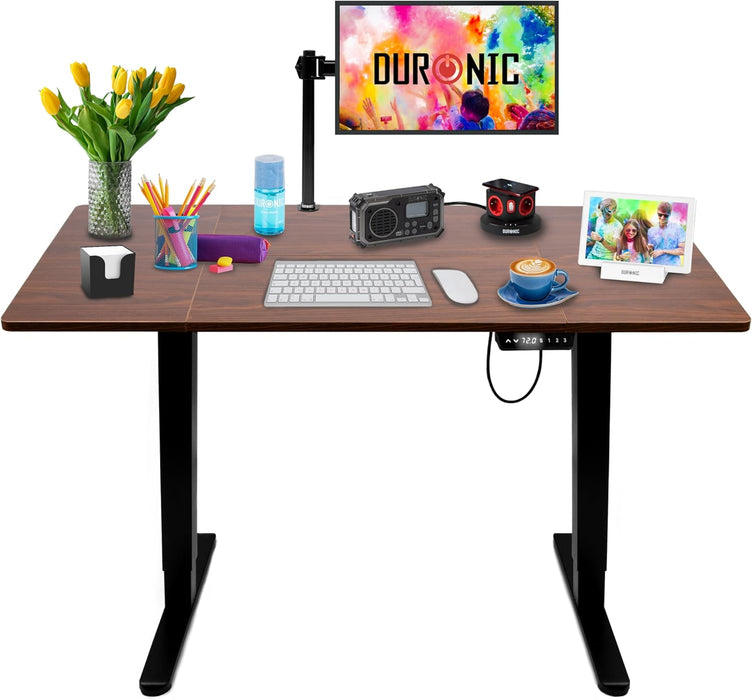 Duronic CD120 BT Escritorio eléctrico regulable 72-118 cm con tablero 120 x 60 cm y patas con altura regulable Max.70 kg Escritorio elevable eléctrico, Puesto de trabajo ideal para casa y teletrabajo