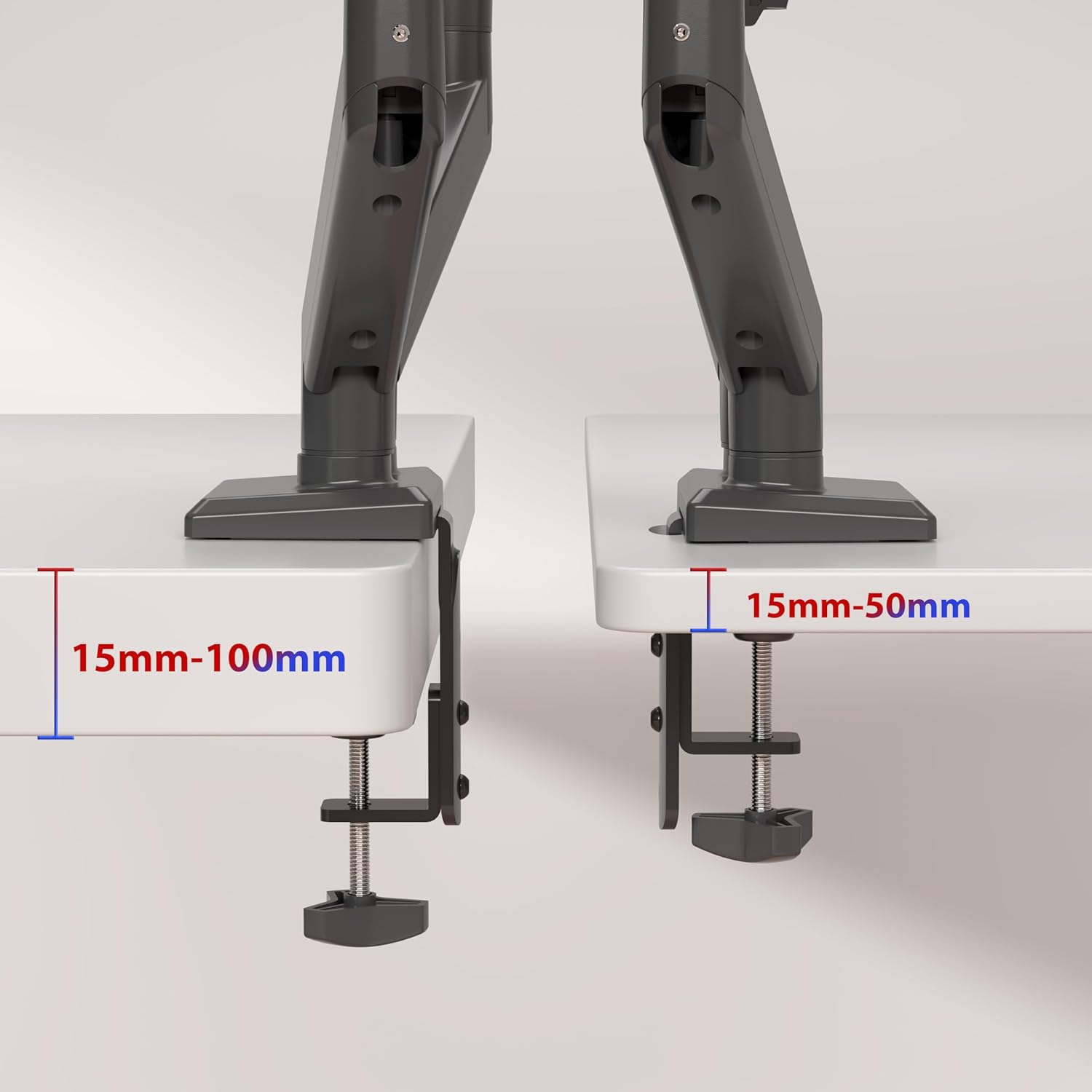 Duronic DM6A2 Brazo para 2 monitores de Ordenador Soporte para monitores de 13 a 32 Pulgadas VESA 75 100 Carga máxima 9 kg Rotación de 360° Brazo con Resorte de Gas