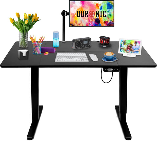 Duronic CD140 BK Escritorio eléctrico Regulable en Altura con Tablero de 140 cm Altura Regulable de 72 a 118 cm Carga máxima de 70 kg Puesto de Trabajo Regulable en Altura para Oficina y teletrabajo