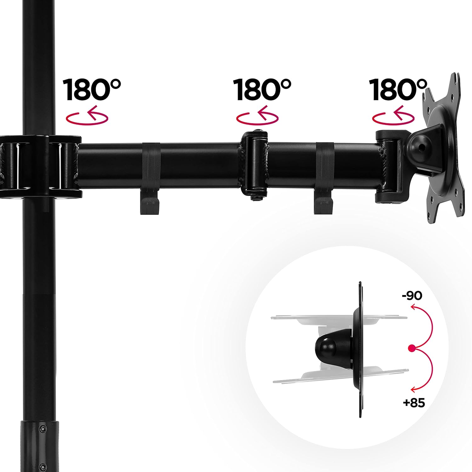 Duronic DMT252 BK Brazo para Monitor de 13