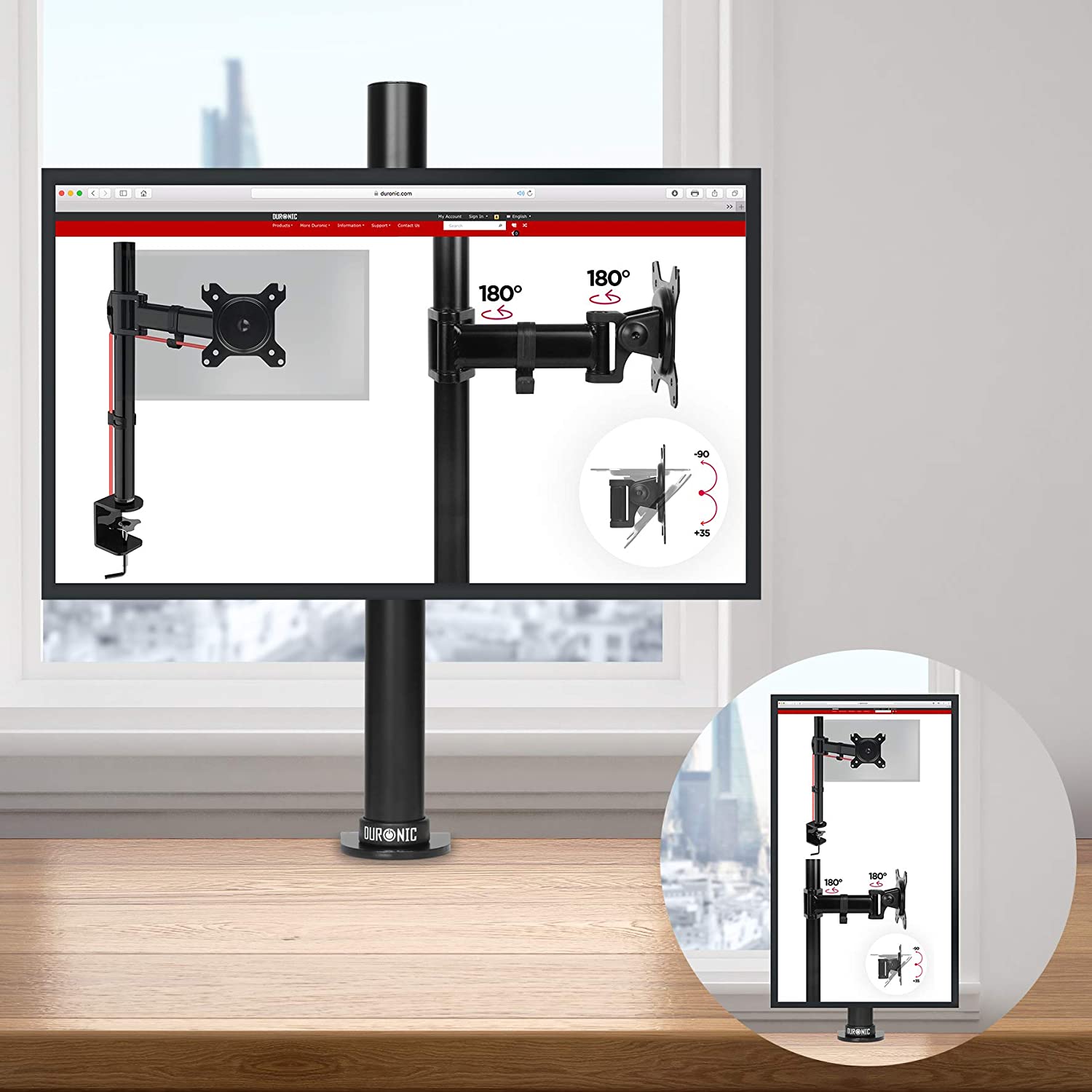 Duronic DM151X1 Brazo para Monitor | para Pantalla de 13 a 32