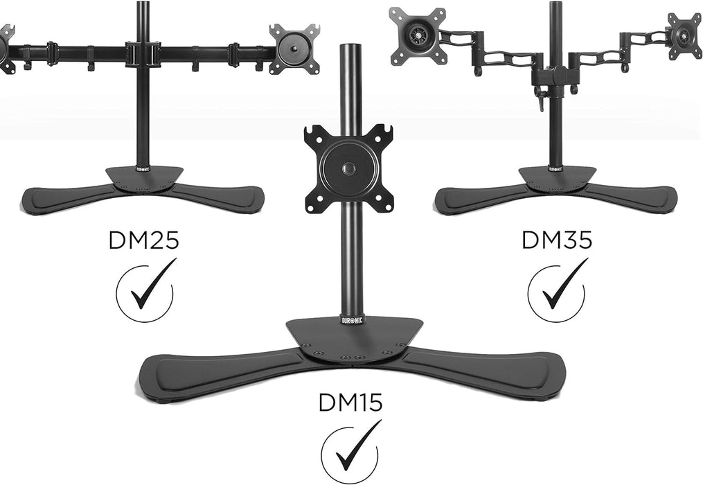 Duronic DM75 Base Fija para Poste de Soporte para Monitor Compatible DM15 DM25 DM35 DM45 | CREA un Soporte para Monitor con Base Fija