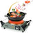 Duronic HP1 GG Placa Eléctrica Portátil 1500W 1 Fuego Hierro Fundido 20 cm, Termostato Regulable, Testigo Luminoso, Acero Inoxidable, Asas Frías, 4 Pies Antideslizantes, Antisobrecalentamiento, 2,3 kg