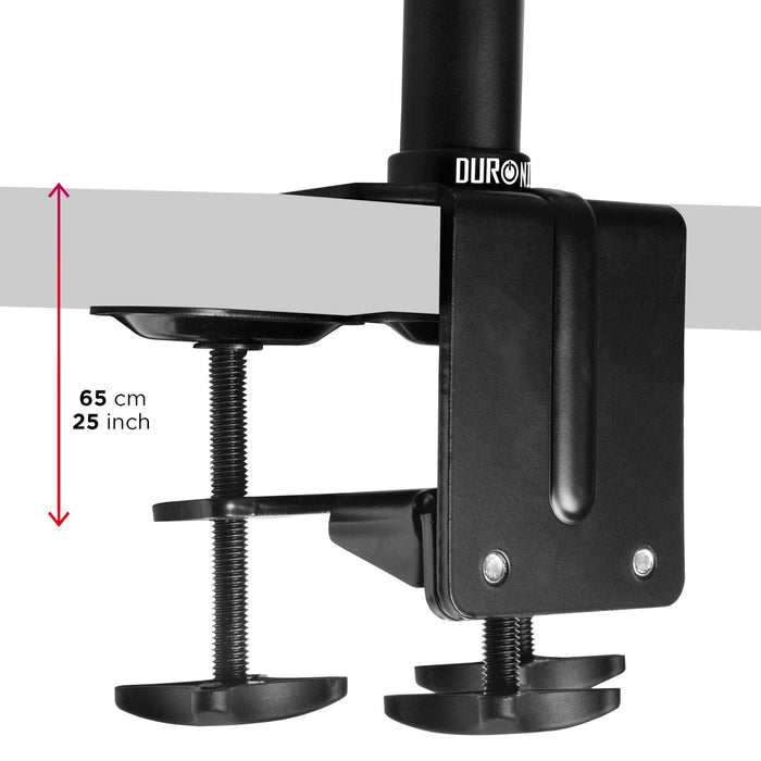 Duronic DM453VX1 Brazo para monitor de 13" a 27" | Para 4 Pantallas de 6kg máx | Altura Ajustable de 80 cm Giratorio y 78cm cada brazo | Inclinable -90°+85° | Soporte para 4 Pantallas TV LED LCD