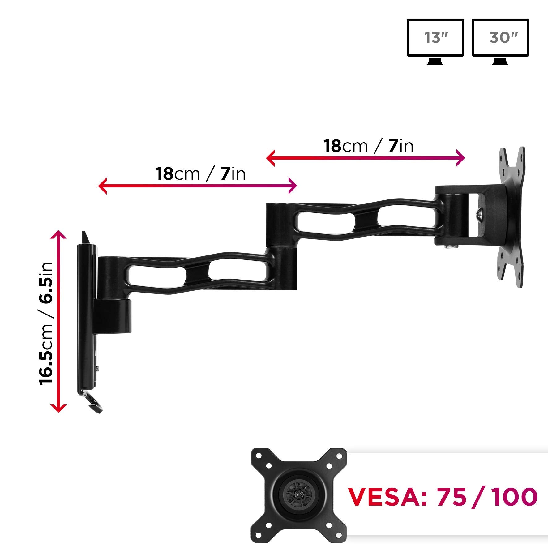 Duronic DM35W1X3 Brazo para Monitor 13 a 30