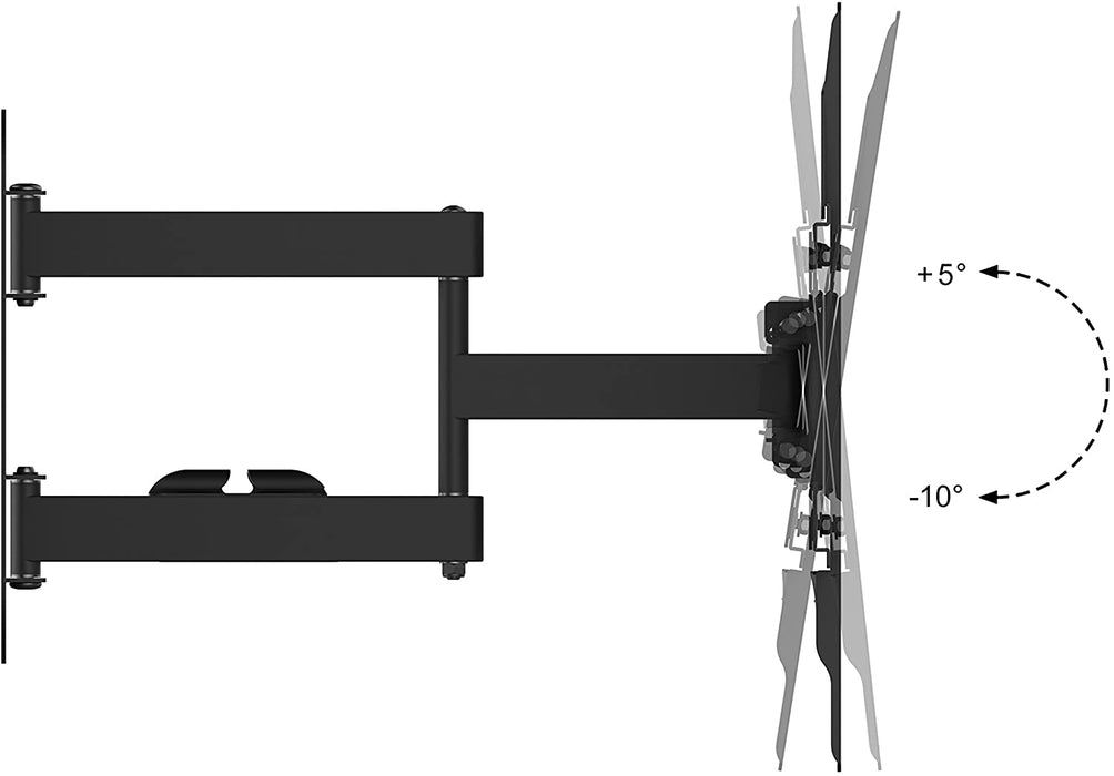 Duronic TVB109M Soporte de pared para TV de 32 a 60" |Máx VESA 400 y 600 | Hasta 35 kg de Peso y Gestión de Cables | Articulado Inclinable y Giratorio |Tornillos incluidos | Para TV Plasma Pantallas