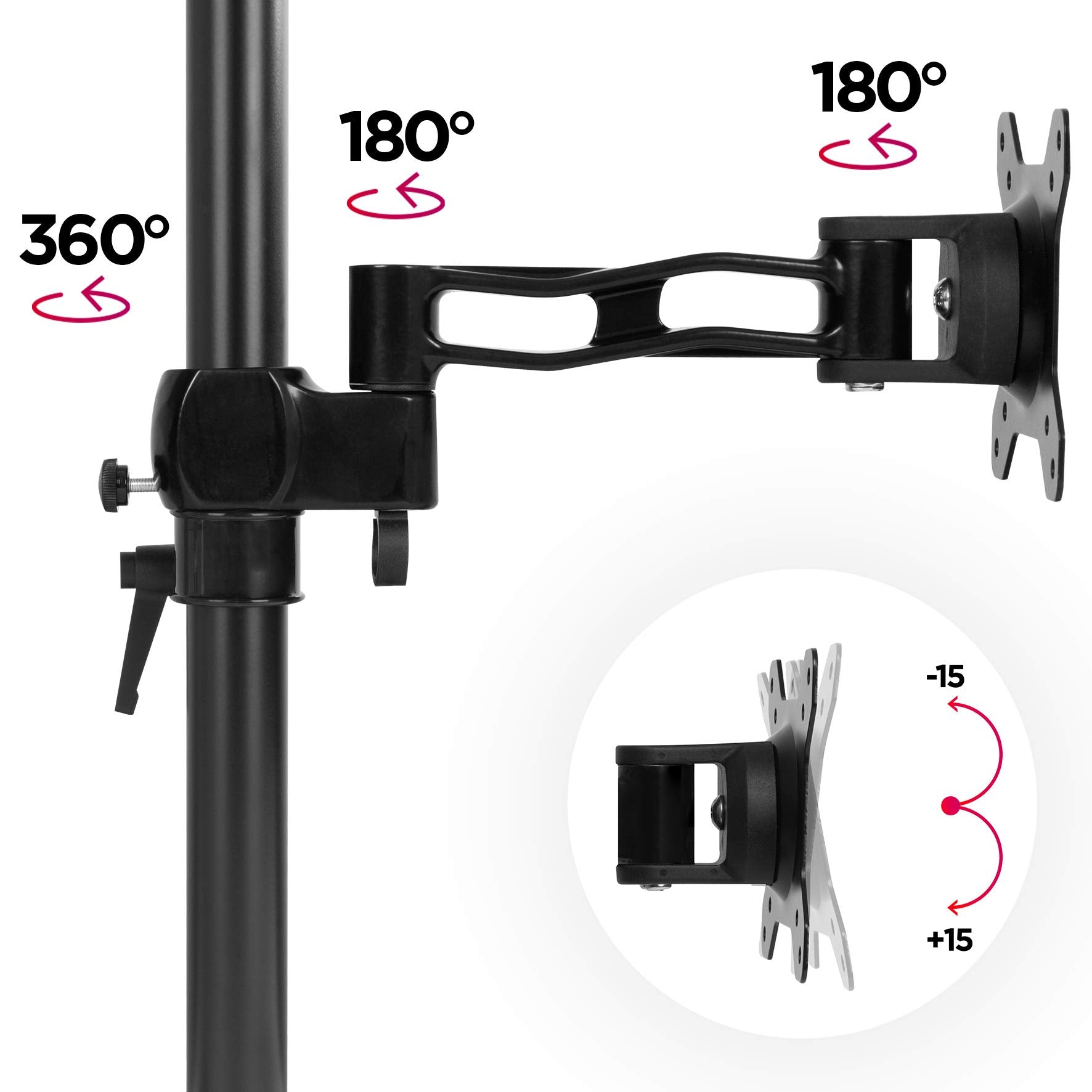 Duronic DM351X2 BK Brazo para Monitor de 13