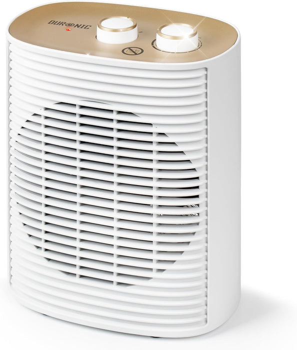 Duronic HV32 WE - Termoventilador 2000W, Calefactor Eléctrico Bajo Consumo, Termostato Regulable, Modo Eco 1000W, Modo Turbo 2000W y Sistema Seguridad Antivuelco. Ideal para Casa, Oficina, Garaje. (Copy)