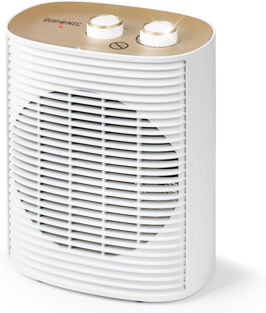 Duronic HV32 WE - Termoventilador 2000W, Calefactor Eléctrico Bajo Consumo, Termostato Regulable, Modo Eco 1000W, Modo Turbo 2000W y Sistema Seguridad Antivuelco. Ideal para Casa, Oficina, Garaje. (Copy)
