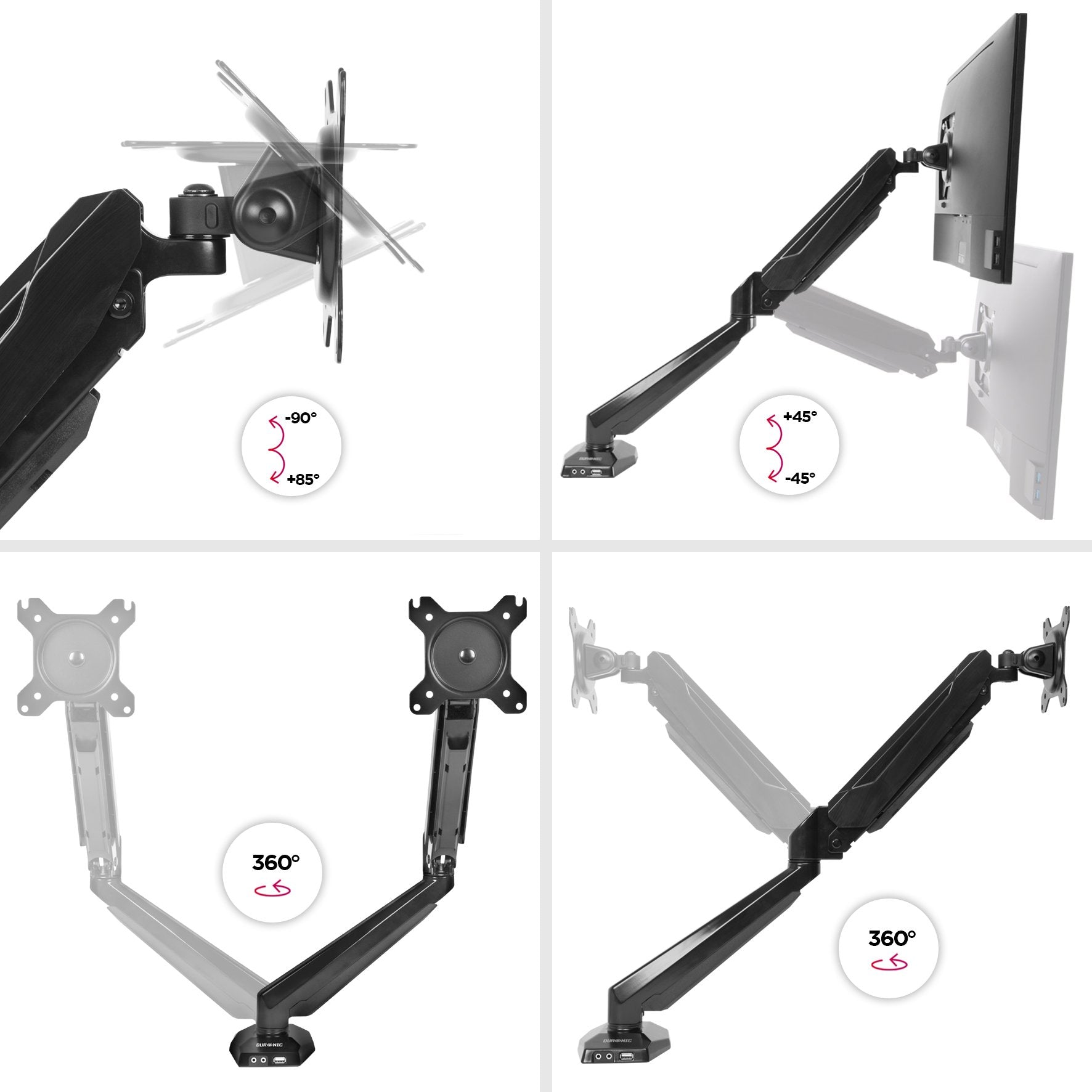 Duronic DMUSB5X1 Brazo para Monitor de 15