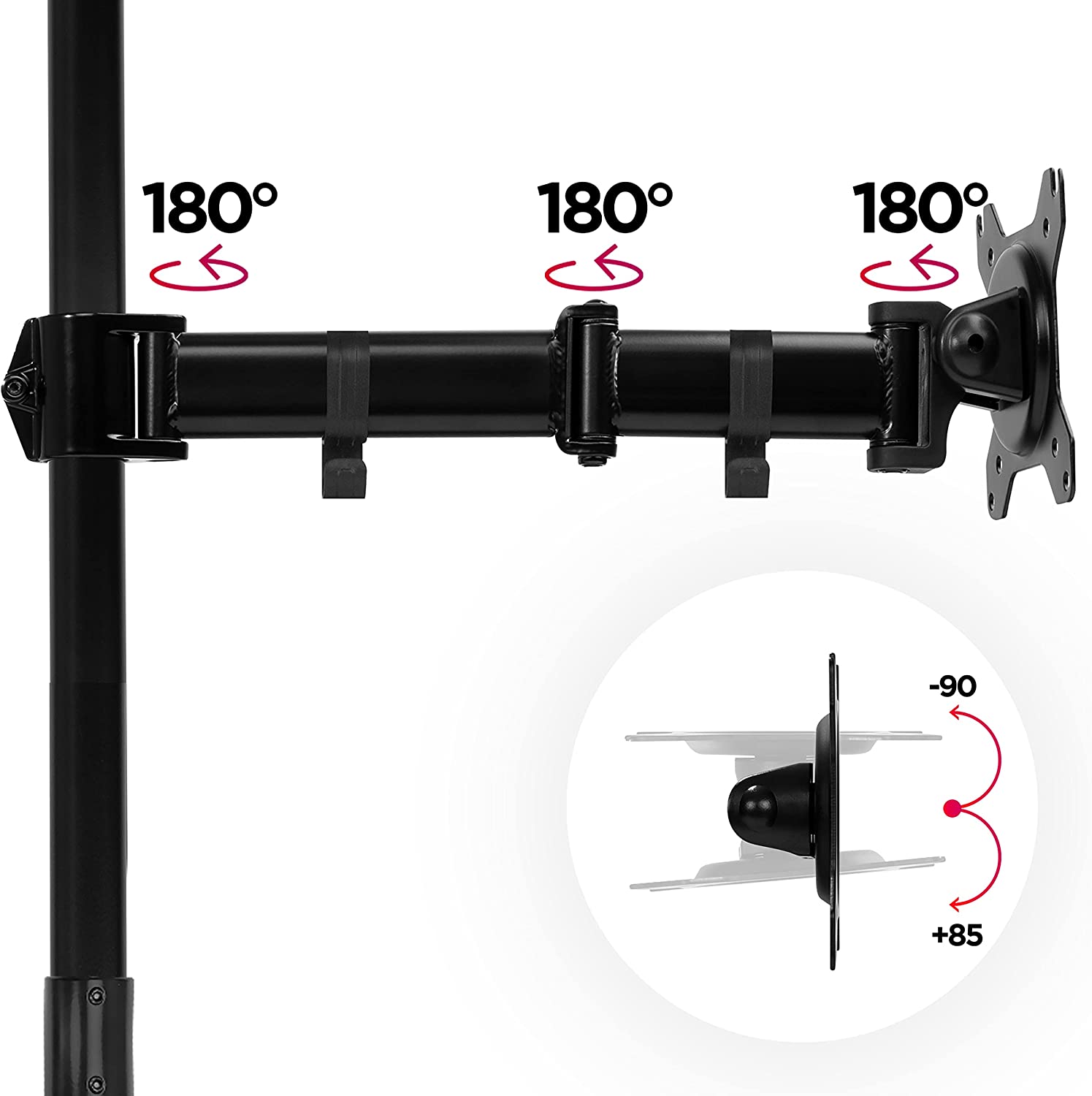 Duronic DMT252VX2 BK Brazo para Monitor de 13