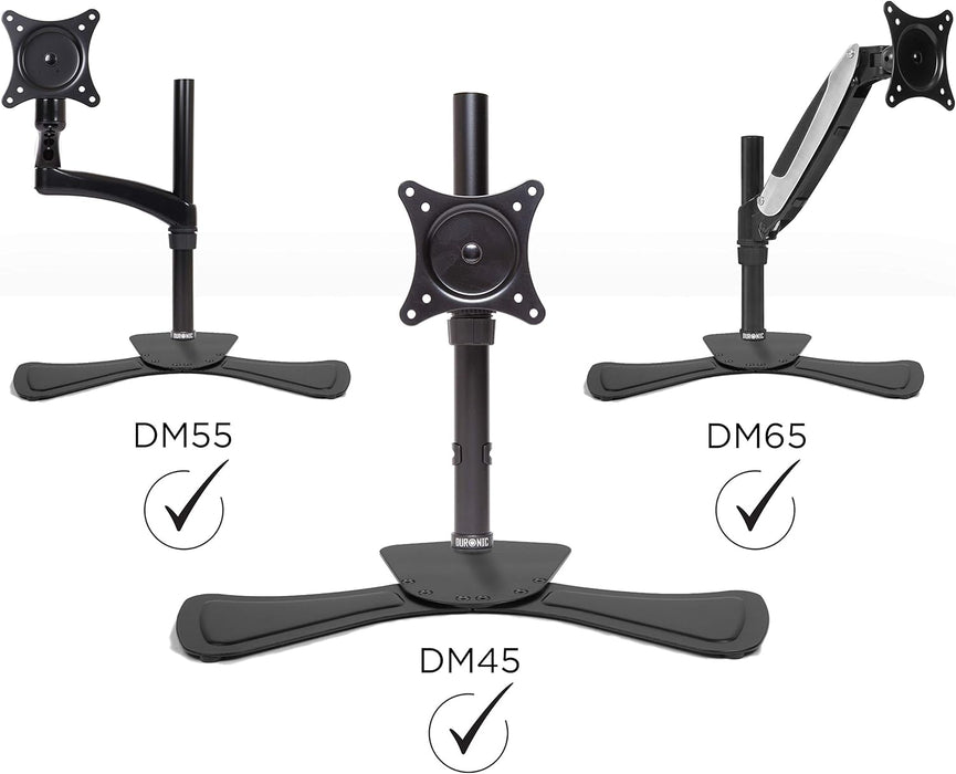 Duronic DM75 Base Fija para Poste de Soporte para Monitor Compatible DM15 DM25 DM35 DM45 | CREA un Soporte para Monitor con Base Fija