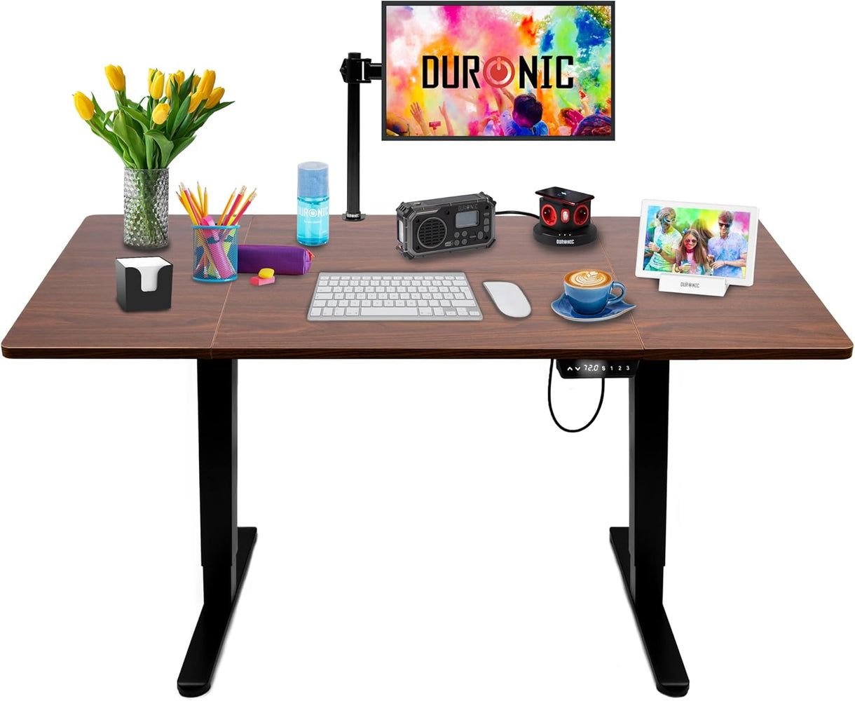 Duronic CD160 BT Escritorio eléctrico Regulable en Altura con Tablero de 160 cm Altura Regulable de 72 a 118 cm Carga máxima de 70 kg Puesto de Trabajo Regulable en Altura para Oficina y teletrabajo