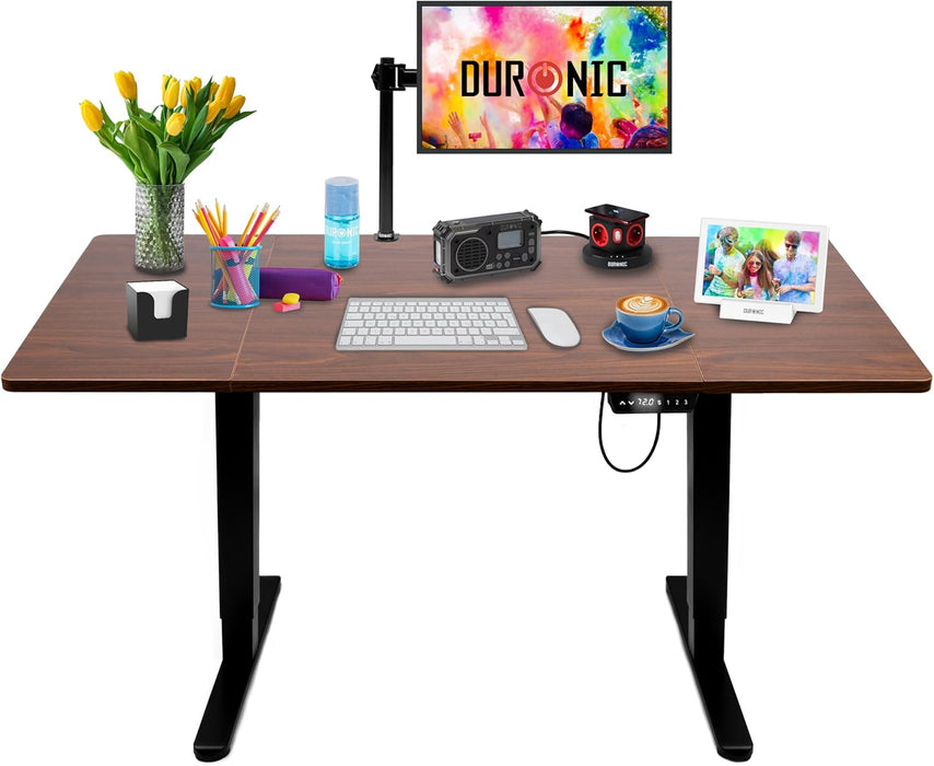 Duronic CD160 BT Escritorio eléctrico Regulable en Altura con Tablero de 160 cm Altura Regulable de 72 a 118 cm Carga máxima de 70 kg Puesto de Trabajo Regulable en Altura para Oficina y teletrabajo