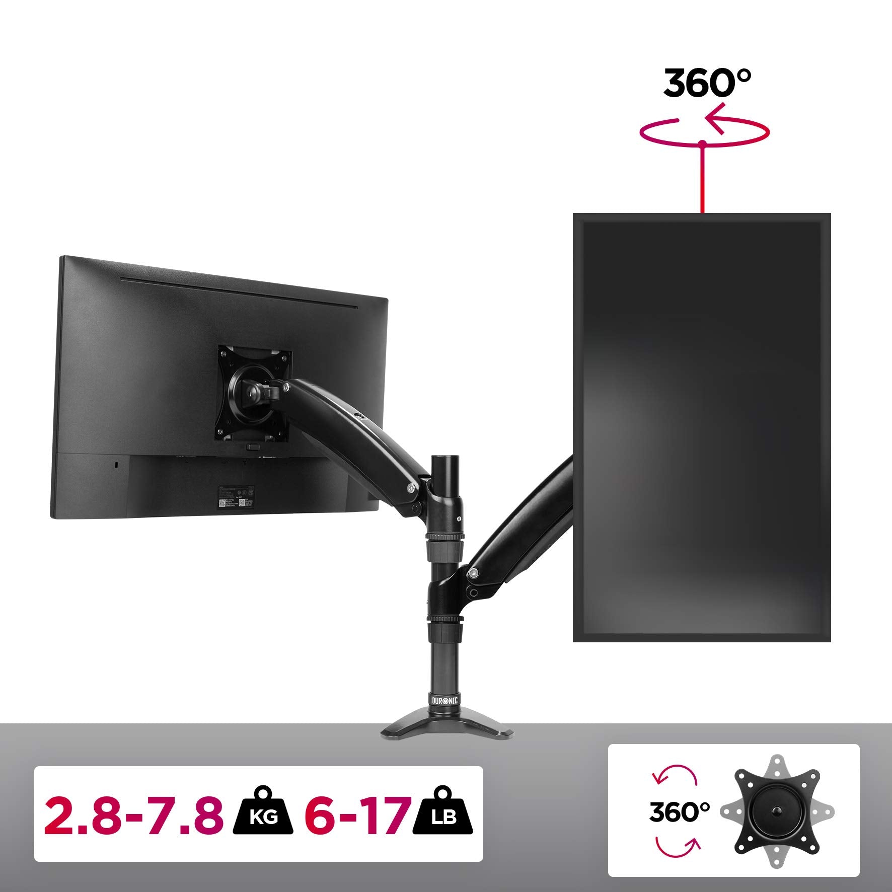 Duronic DM551X2 Brazo para Monitor de 15