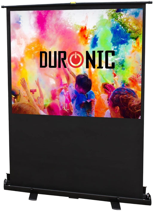 Duronic FPS100 43 Pantalla para Proyector con Pie de Apoyo 100 | Formato 4:3 | Full HD y 3D | Antiarrugas y Sistema de Suspensión Transportable